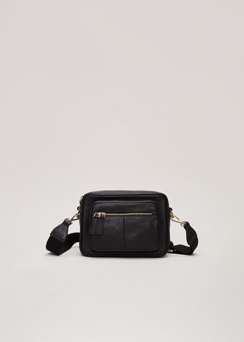 Phase Eight Leather Bags Black Australia | RO6035289